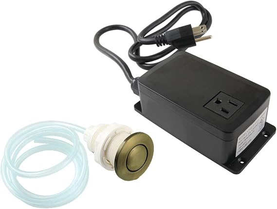 Kingston KASK31AB Garbage Disposal Air Switch Kit, Antique Brass