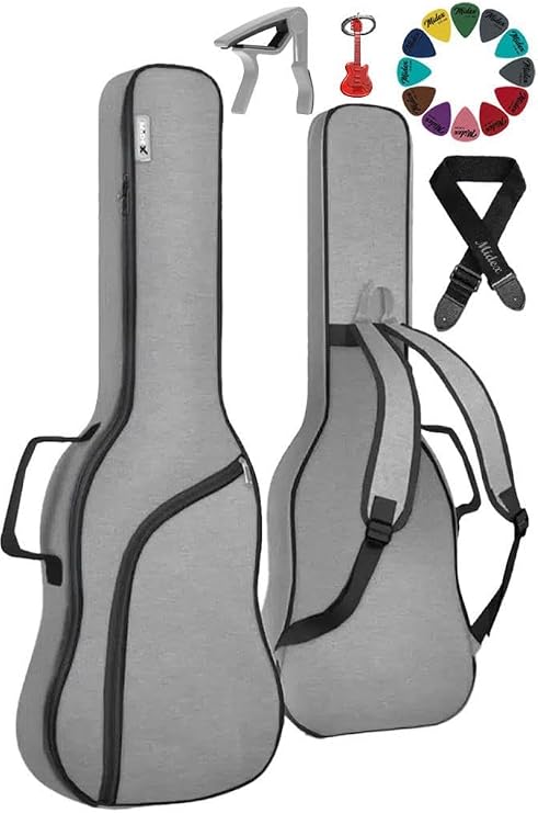 Midex ELC-40PAK Case Elektro Gitar Çantası Gigbag Su Geçirmez Kalın Kılıf (Çanta Askı Capo)