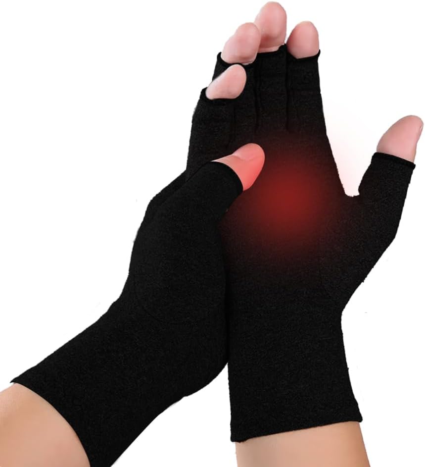 NuCamper Arthritis Gloves for Men Women,fingerless Compression Glove for Arthritis Hands Pain Relief,Joint Support Hand Glove