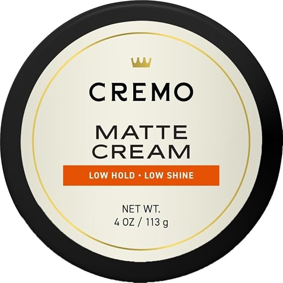 Cremo Matte Hair Styling Cream for Men, Light Hold & Low Shine, 4 oz