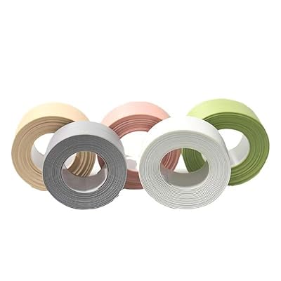 Caulk Tape Self Adhesive，Shower Bathtub ，Bathroom Sink，Toilet Edge Protector，Protector with Sealing Tool （Size: 125.98  2.36 inches