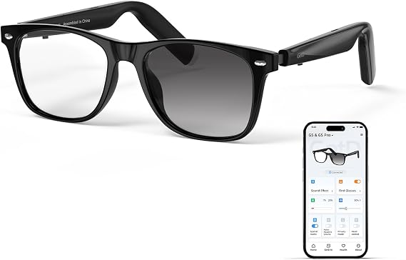 GetD AI Glasses, Smart Glasses Powered by ChatGPT, Real-Time AI Translation | Photochromic lens, AI translation in 145 languages, Handsfree calls, Immersive audio, Holds AI conversations
