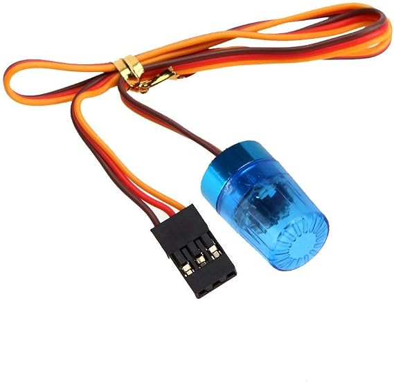360 Rotating LED Flashlight for RC Cars, Blue, Plastic