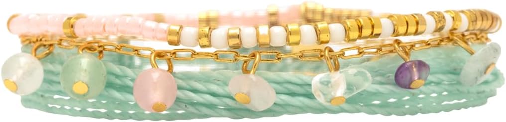 Pura Vida Pack Bermuda Style Pack - 3-Piece Handmade Bracelet Stack | Curated bracelet stack with coordinated designs for effortless layered style.