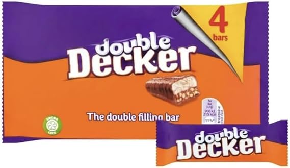 3 x Double Decker Chocolate Bar 4 Pack 149.2g Delicious Tasty And Twisty Treat Gift Hamper For Birthday,Christmas