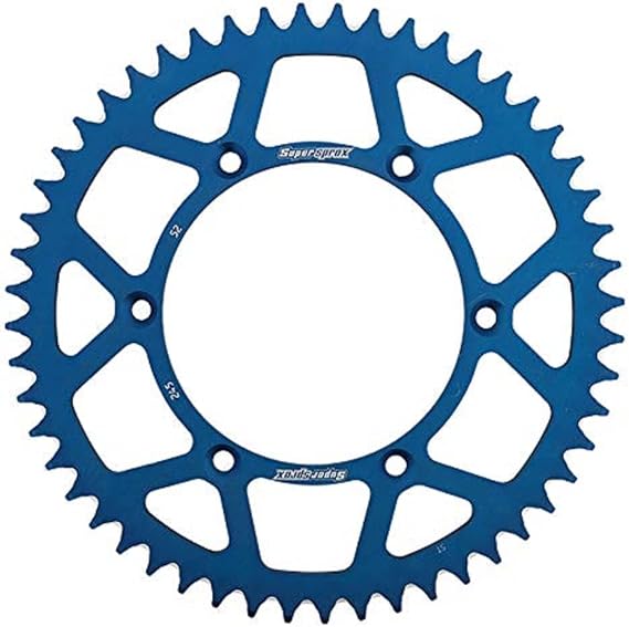 Supersprox Blue Aluminum Sprocket, 52T, Chain Size 520, Ral-245-52-Blu