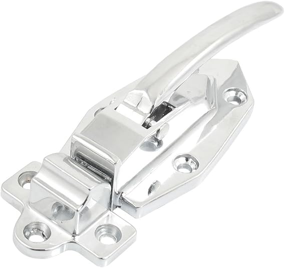 uxcell Freezer Door Flush Mounted Walk in Latch Handle, 145mm, Silver Tone
