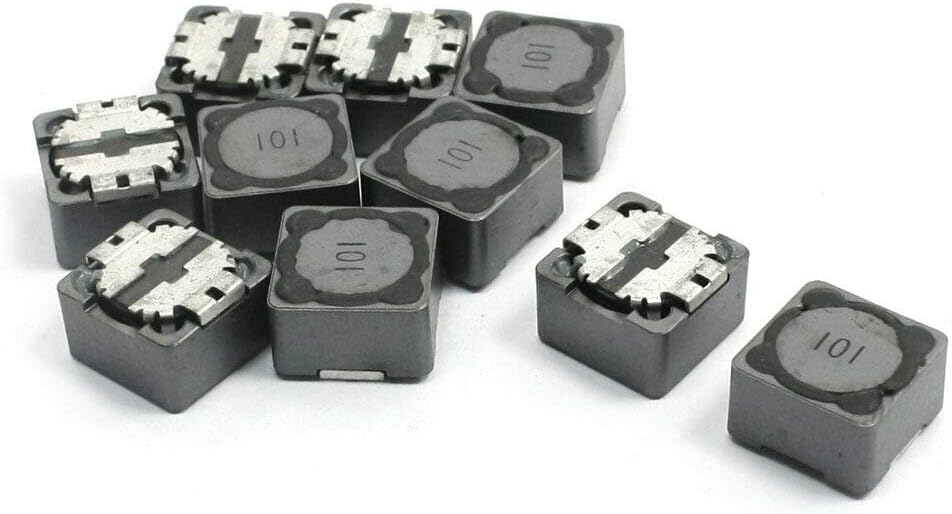 10Pcs 12mm x 12mm x 7mm 100uH 1.7A Gray Square SMD Power Inductor