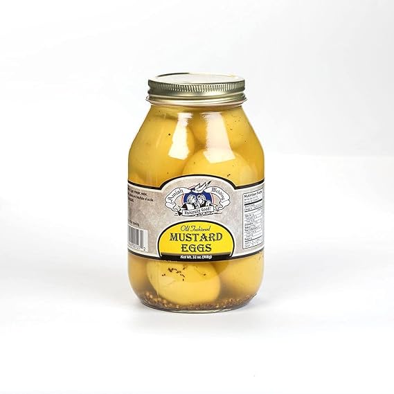 Amish Wedding Natural Pickled Mustard Eggs, 32 oz jar