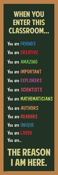 When You Enter This Classroom Poster Teacher Supplies Affirmation Station Must Haves School Door Decor Welcome Positive Cool Wall Art Print Poster 12x36