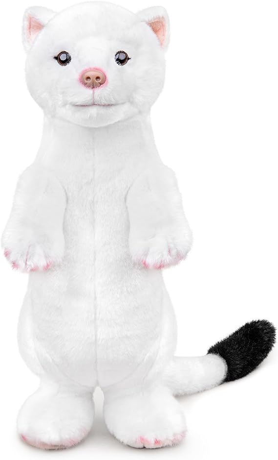 Ferret Plush Toy,FerretStuffed Animal, White Stoat Stuffed Animal,Soft Stoat Ferret Plushie Pillow Doll for Boys and Girls,Home Decor