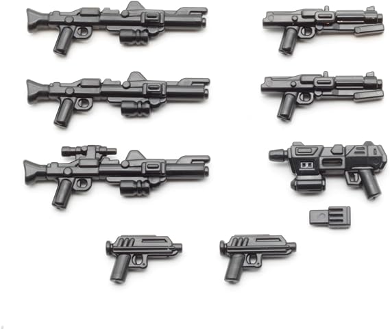 BrickArms Clone Trooper Blaster Weapon Set - 8-Piece Weapon Set for Mini Figures - Precise Replicas of the Clone War Era | High Quality | Made in USA