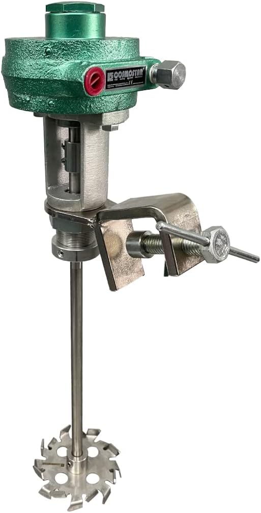 COSMOSTAR M0701 1/8HP 5 Gallon Pneumatic Agitator Clamp Mount Paint Mixer | Drum Mixer | Pneumatic Bracket Mixer, Paint Stirring Machine Bracket Air Agitator Mix Tool,Mixing Machine