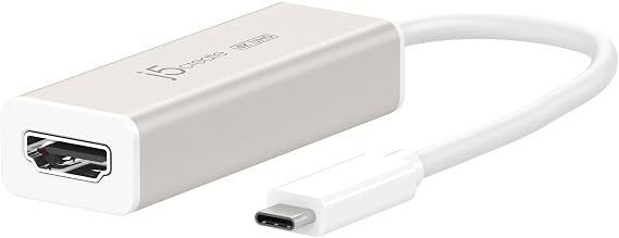 j5create USB Type-C to 4K HDMI Adapter / 4K @60 Hz | for MacBook, Chromebook, Type C Laptops (JCA153)