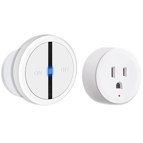 NineLeaf Garbage Disposal Switch with Magnetic, Garbage Disposal Button, Wireless Switch, 500ft Range, 15A/4000V, for Indoor Lamps and Household Appliances,1PK