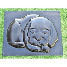 Concrete molds DIY Dog Stepping Stone Mold Mould Plaster Concrete Garden Path 15"x11"x1,37#S04
