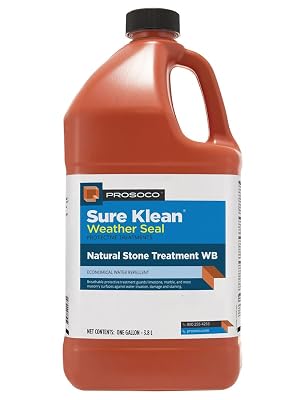 PROSOCO Natural Stone Treatment WB | Water Protective Treatment for Limestone, Marble, Travertine and Other Traditional Masonry Surfaces 1 Gallon