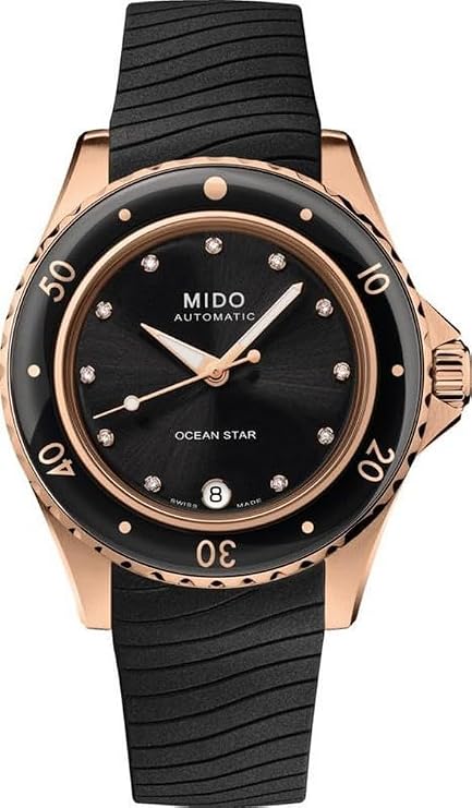 MIDO Ocean Star 36.5 - Swiss Automatic Diver Watch for Women - 36.5mm Stainless Steel Case