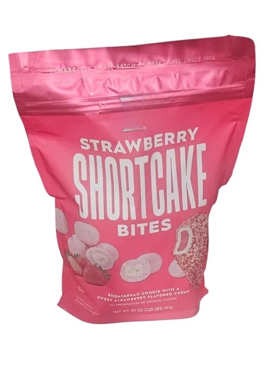 Strawberry Shortcake Bites, Shortbread Cookie With a Sweet Strawberry Creme, 20 Ounces, Resealable Bag