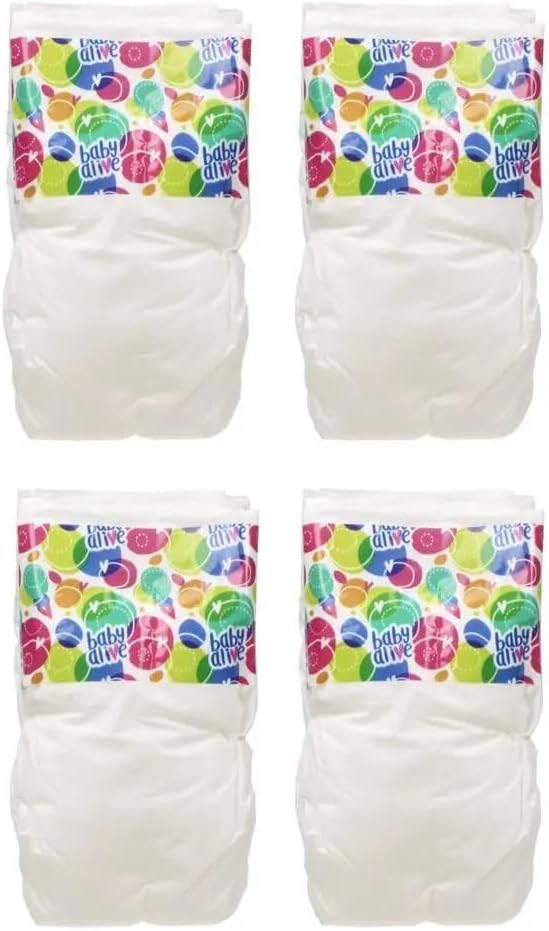 Baby Alive Puppen-Windeln Nachfüllpack enthält 4 Windeln Spielzeugzubehör für Kinder ab 3 Jahren