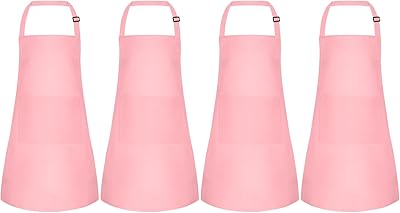 NACHLYNN 41020 Pcs Kids Apron Adjustable Toddler Apron with 2 Pockets Kids Painting Aprons for Kids Painting Cooking Crafts