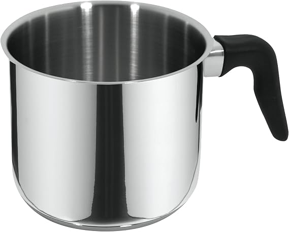 MAGEFESA Royal 2-Quart Milk Pot, Stainless Steel Saucepan with Pour Spout, Soup Pot for all types of Stovetops, including Induction, Milk Server