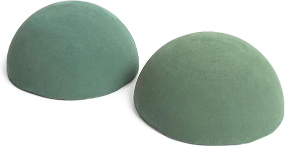 Bright Creations Flower Foam Round Half Balls - 7.8-Inch, 2-Pack - Sphere & Dome Shapes for Floral Arrangement & DIY Craft - Floral Foam Spheres