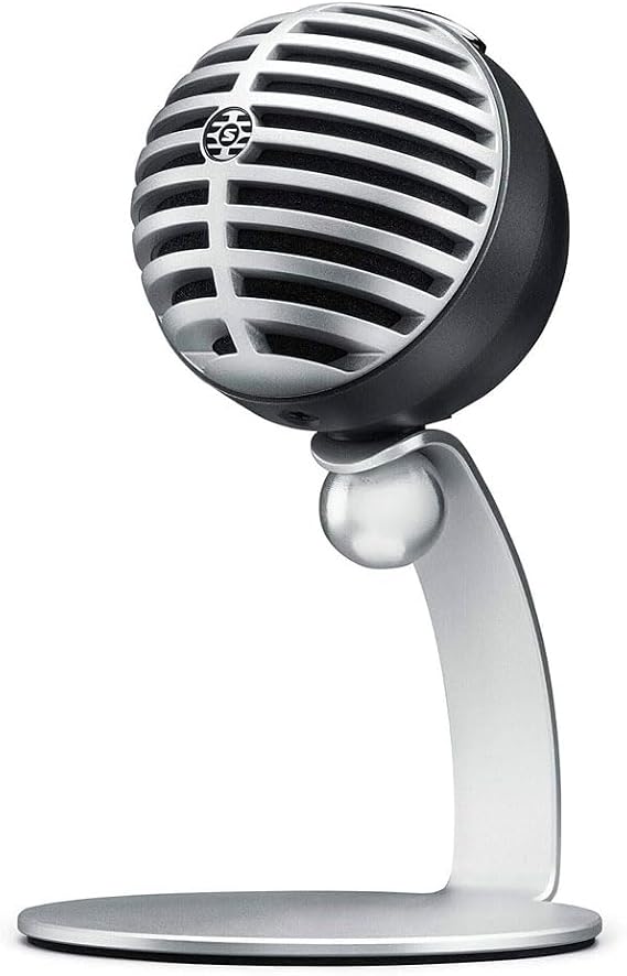 Shure MV5 Digital Condenser Microphone (Gray) + USB & Lightning Cable