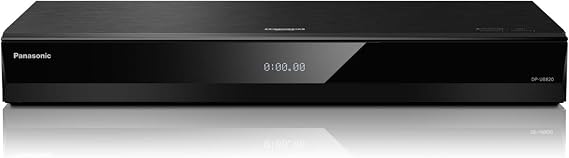 Panasonic Streaming Blu Ray DVD Player, 4K Blu Ray Player with Dolby Vision and HDR10+ Ultra HD Premium Video Playback, Hi-Res Audio, Voice Assist - DP-UB820-K (Black)