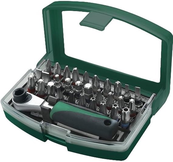 Mannesmann Bit Set with Reversible Ratchet (32 Pieces)