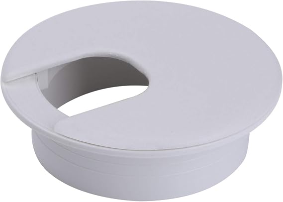 2" White Desk Grommet 2 inch for Desk Wire Pass Through, Drywall Cord Grommet 2 inch as Desk Cable Hole Cover (5 Pack)
