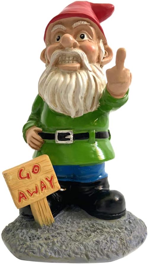 Garden Goblin Funny Garden Gnome Statue, Naughty Garden Gnome Dwarfs Sculpture, Rude Garden Gnomes Man Ornaments, Resin Indoor Outdoor Figurine Art Decorations for Patio, Yard, Lawn(AW-002)
