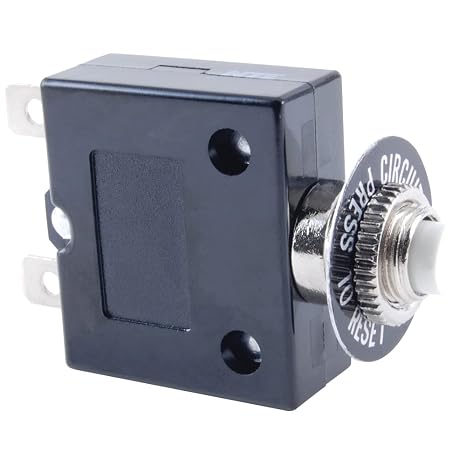 NTE Electronics R58-15A Series R58 Thermal Circuit Breaker, 250" Quick Connect Terminal, 0.010 Ohms Resistance, 15 Amp