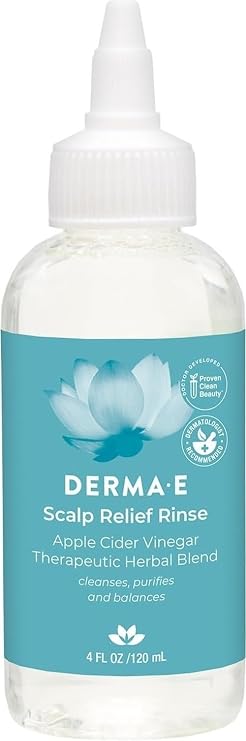 DERMA E Scalp Relief Rinse, 4 Fl Oz, Itchy Scalp Relief Treatment