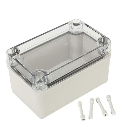 130 x 80 x 70mm Enclosure Outdoor ABS Junction Box w PC Transparent Cover Waterproof Project Case (5.1 x 3.2 x 2.8 inches)