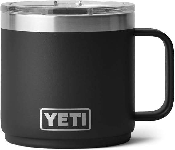YETI Rambler 14 oz Ceramic Lined Stackable Mug, Black