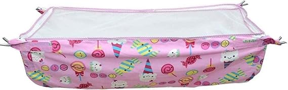 Traditional Indian Cotton Cradle | Cloth | Khoya | with Net Suitable for Indian Baby Cradle Ghodiyu (Random Design and Color)