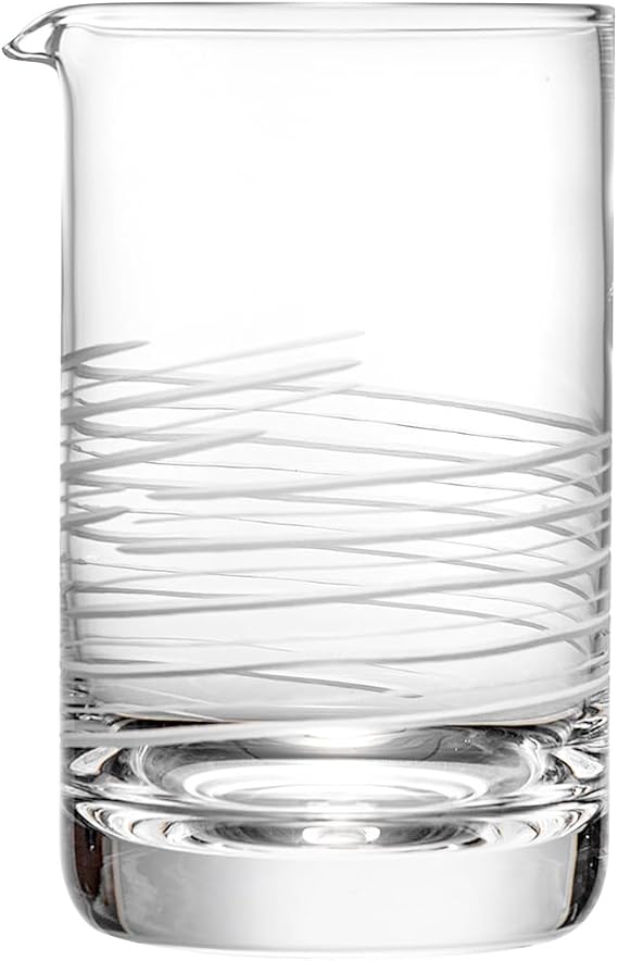 Cocktail Mixing Glass,28oz Thick Bottom Seamless Cocktail Stirring Glass,Hand Carve Bar Mixing for Bar Bartender Gift