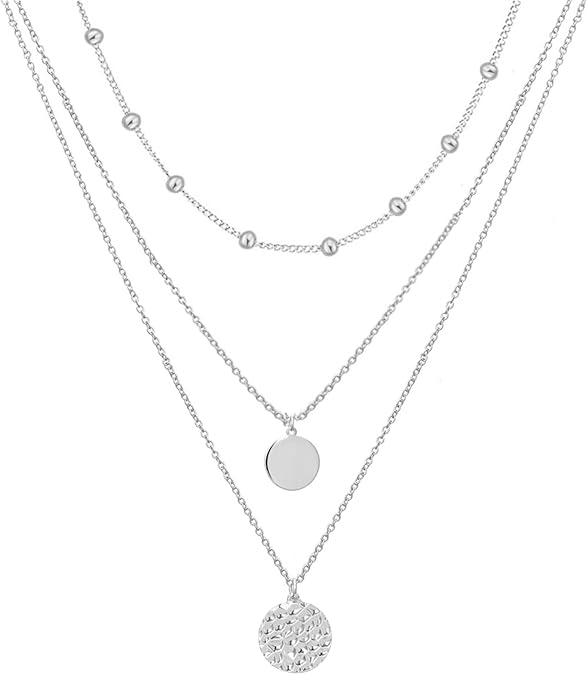 YANCHUN Layered Necklaces for Women Gold Necklace Stack Star Heart Choker Dainty Necklace Love Heart Chain Jewelry Gifts for Women