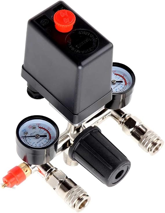 Air Compressor Pressure Control Switch with Valve Gauges Regulator