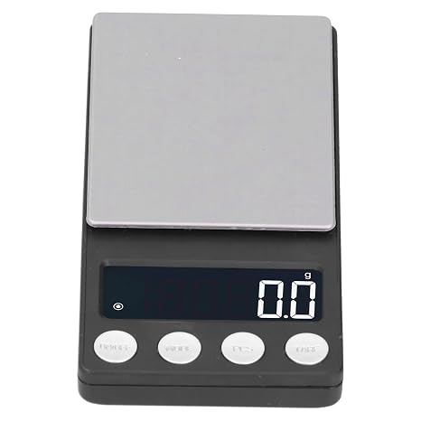 Digital Mini Scale, Jewelry Scale, Pocket Scale, High Precision Portable Electronic Weighing with LCD Display for Home Kitchen Jewelry Gold Powder Black ABS Stainless Steel (500g/0.01g)