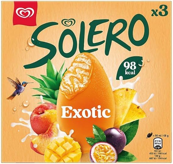 Solero Ice Cream Sticks Exotic 3x 90 ml | Case of 10