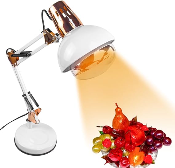 DUEBEL Heating Lamp for Candy, Lollipops Making Tool, Affordable Isomalt Heating Tool for Sugar Art Begginers, Candy Maker, Baker, Confectioner, White & Gold Plating