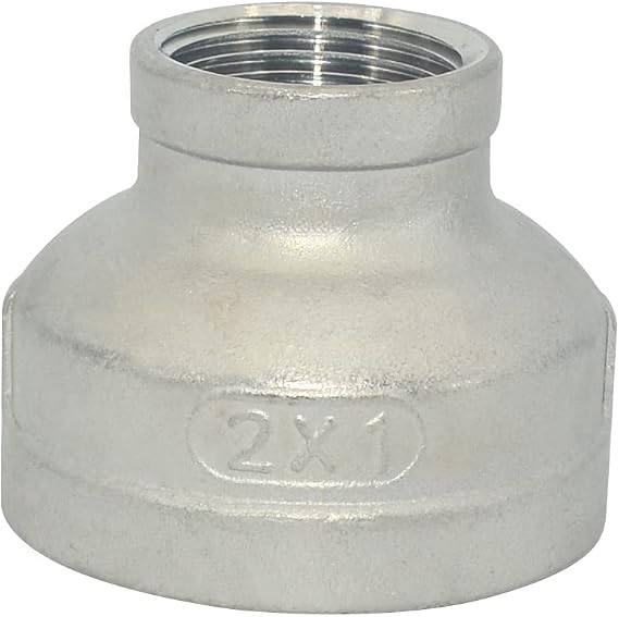 2"x1" Female Nipple Threaded Pipe Fitting, Reducer Coupling,Stainless Steel 304 NPT