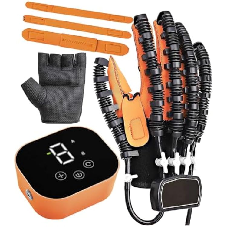 Both Hands Rehabilitation Robot Gloves, 2024 Electric Hand Function Equipment, Stroke Hemiplegia Fingers Recovery Massage Therapy, Finger Robot Rehab Gloves
