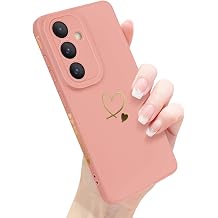 Newseego for Samsung Galaxy S26 Case, Cute Love Heart Pattern Phone Case Flexible Liquid Silicone All-inclusive Lens Design Shockproof Protective Bumper Cover for Samsung Galaxy S26-Pink
