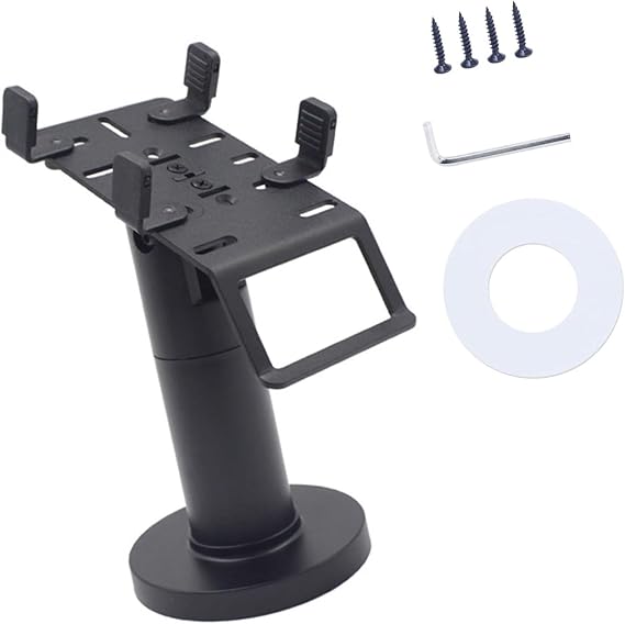 Ergonomic POS Device Holder with Internal Wire Management Easy Installation POS Machine Bracket for Retail Shop Credit Card Terminal Stand