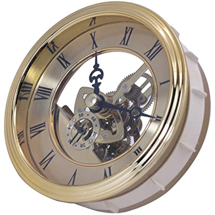 LoveinDIY Transparent Skeleton Clock Inserts Diameter 97mm, DIY Clock Movement