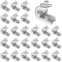 25 Pcs Beam Clamp, 1/4" x 20 Beam Clamps Steel Small C Clamps with Screws for Threaded Wire Ring