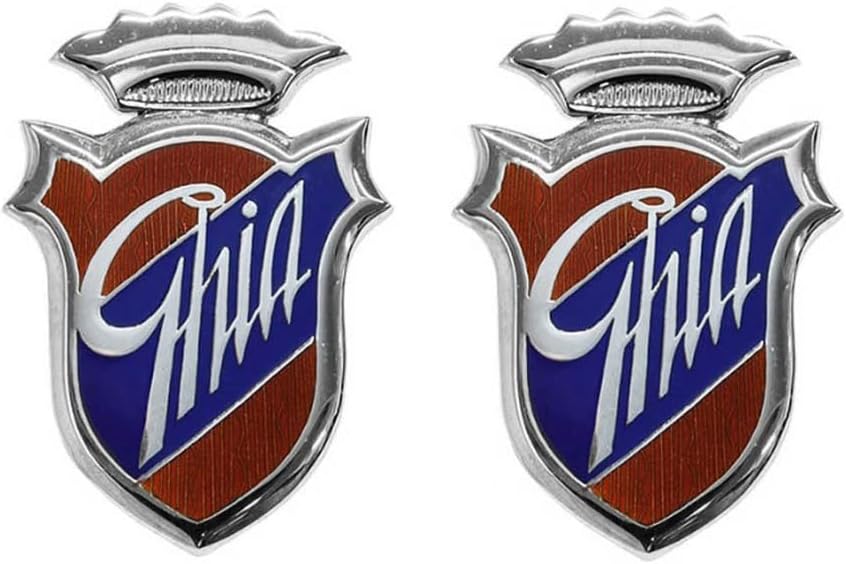 BTM AUTOMOTIVE (324) Ghia Logo Emblem ARMA 2 PIECES